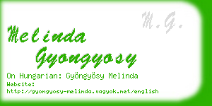 melinda gyongyosy business card