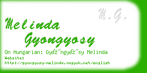 melinda gyongyosy business card
